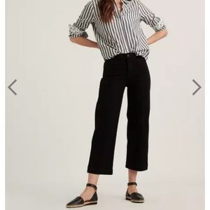 LUCKY BRAND MID RISE CROP WIDE LEG JEAN